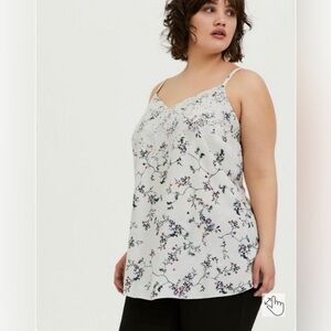 Torrid Sophie Eyelet Swing Rayon Floral Cami. Size 5